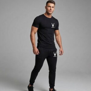 Black Markhor Printed Track Suit